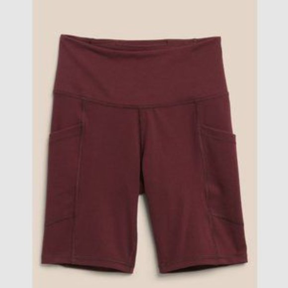 Banana Republic  Soft-Brushed Bike Short  Pinot Noir  Sz XS  NWT $54.99 - Picture 2 of 2